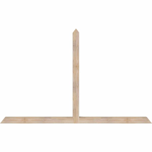 Ekena Millwork Portland Smooth Timber Gable Bracket, Douglas Fir, 84"W x 53"H x 3 1/2"D x 3 1/2"F, 15/12 Pitch GBW084X53X0404POR00SDF - main